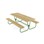 Rørvik picnicbord fyrretræ lakeret stel 200x70 H72 cm