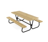 Rørvik picnicbord fyrretræ lakeret stel 200x70 H72 cm