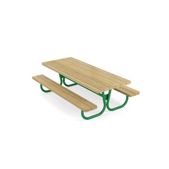 Rørvik picnicbord fyrretræ lakeret stel 180x70 H55 cm