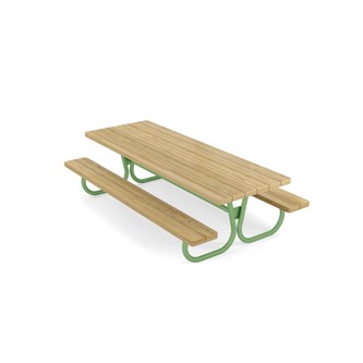 Rørvik picnicbord fyrretræ lakeret stel 200x70 H55 cm