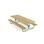Rørvik picnicbord fyrretræ lakeret stel 200x70 H55 cm