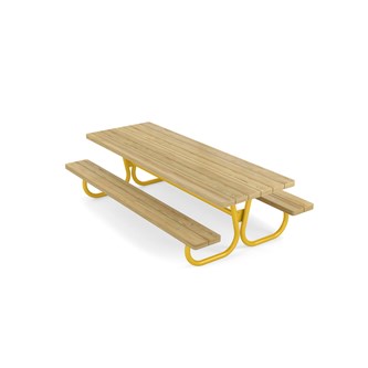 Rørvik picnicbord fyrretræ lakeret stel 200x70 H55 cm