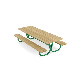 Rørvik picnicbord fyrretræ lakeret stel 200x70 H55 cm