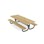 Rørvik picnicbord fyrretræ lakeret stel 200x70 H55 cm