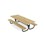 Rørvik picnicbord fyrretræ lakeret stel 200x70 H55 cm