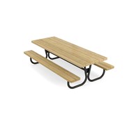 Rørvik picnicbord fyrretræ lakeret stel 200x70 H55 cm