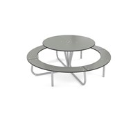 Rørvik picnicbord kompaktlaminat rundt Ø120 H70 cm