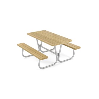 Rørvik picnicbord fyrretræ galvaniseret stel 140x70 H72 cm
