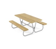 Rørvik picnicbord fyrretræ galvaniseret stel 160x70 H72 cm