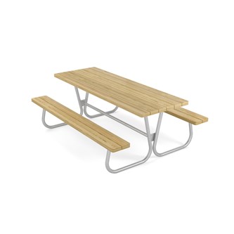 Rørvik picnicbord fyrretræ galvaniseret stel 200x70 H72 cm