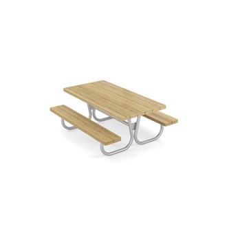 Rørvik picnicbord fyrretræ galvaniseret stel 140x70 H55 cm