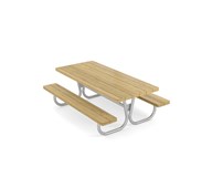 Rørvik picnicbord fyrretræ galvaniseret stel 160x70 H55 cm