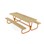 Rørvik picnicbord fyrretræ lakeret stel 230x70 H72 cm