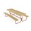 Rørvik picnicbord fyrretræ lakeret stel 230x70 H72 cm