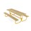 Rørvik picnicbord fyrretræ lakeret stel 230x70 H72 cm