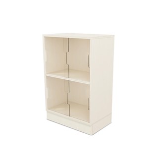 Fixa 2:2 udstillingsskab på sokkel m/skydelåger i plexiglas D36 cm D46 cm