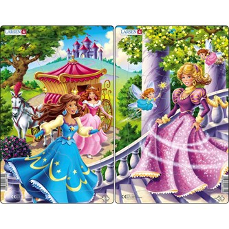 Rammepuslespil - Prinsesser 2 stk.