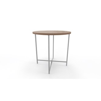 Charlie sofabord Ø50 cm sølv stel