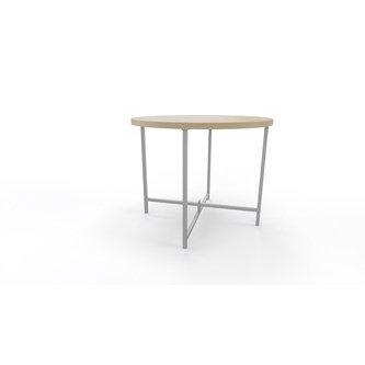 Charlie sofabord Ø50 cm sølv stel