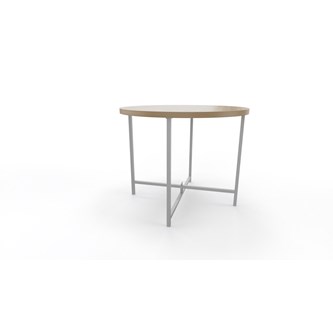 Charlie sofabord Ø50 cm sølv stel