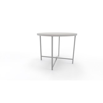 Charlie sofabord Ø50 cm sølv stel