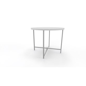 Charlie sofabord Ø50 cm sølv stel