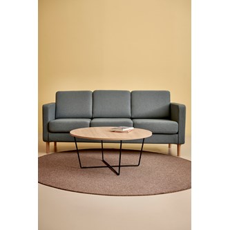 Size Bolt sofabord Ø90 cm sort stel