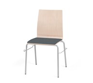Seneo stol 4 ben polstret sæde sh 46 cm