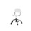 Matte stol sh 45-56 cm høj 5-kryds m/hjul lille sæde sort stel
