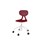 Poly stol sh 46-57 cm høj 5-kryds m/hjul large hvidt stel