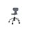 Take stol sh 46-57 cm høj 5-kryds m/hjul medium sort stel
