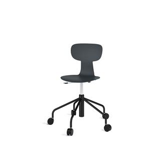 Take stol sh 46-57 cm høj 5-kryds m/hjul medium sort stel