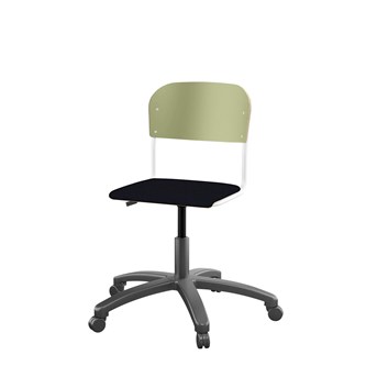 Matte FSC stol gas sh 38-51 cm lille sæde hvidt stel