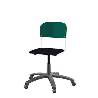 Matte FSC stol gas sh 38-51 cm lille sæde hvidt stel
