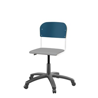 Matte FSC stol gas sh 38-51 cm lille sæde hvidt stel