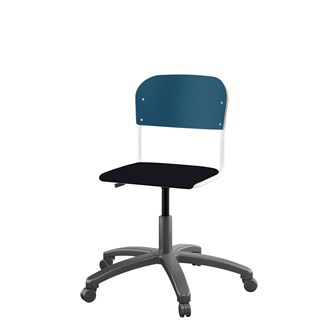 Matte FSC stol gas sh 38-51 cm lille sæde hvidt stel