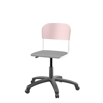 Matte FSC stol gas sh 38-51 cm lille sæde hvidt stel