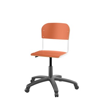 Matte FSC stol gas sh 38-51 cm lille sæde hvidt stel