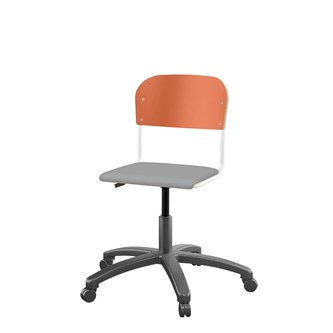 Matte FSC stol gas sh 38-51 cm lille sæde hvidt stel