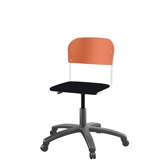 Matte FSC stol gas sh 38-51 cm lille sæde hvidt stel