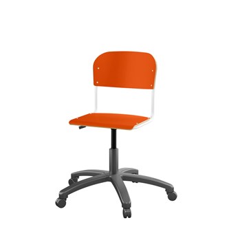 Matte FSC stol gas sh 38-51 cm lille sæde hvidt stel