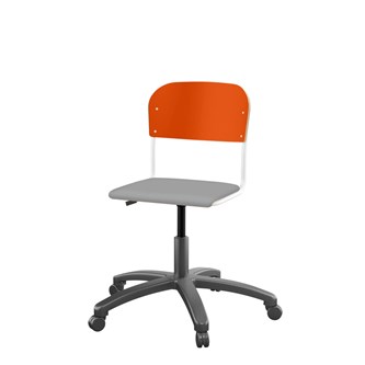 Matte FSC stol gas sh 38-51 cm lille sæde hvidt stel