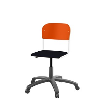 Matte FSC stol gas sh 38-51 cm lille sæde hvidt stel