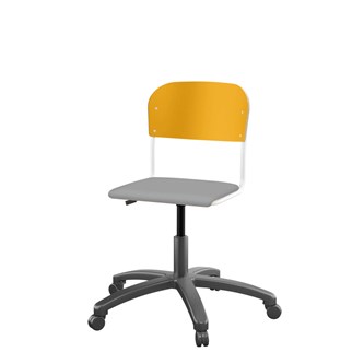 Matte FSC stol gas sh 38-51 cm lille sæde hvidt stel