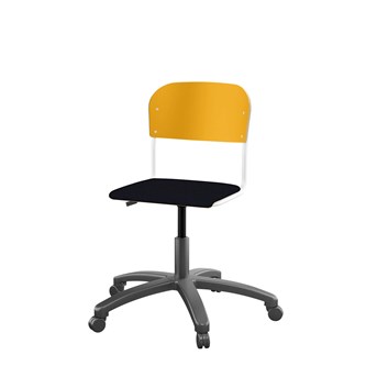 Matte FSC stol gas sh 38-51 cm lille sæde hvidt stel