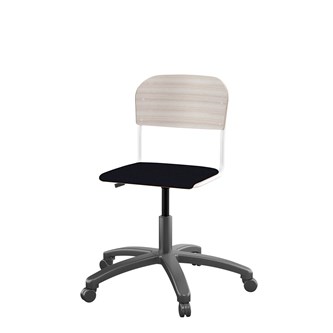 Matte FSC stol gas sh 38-51 cm lille sæde hvidt stel