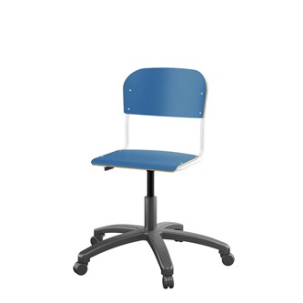 Matte FSC stol gas sh 38-51 cm lille sæde hvidt stel