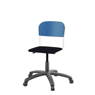 Matte FSC stol gas sh 38-51 cm lille sæde hvidt stel
