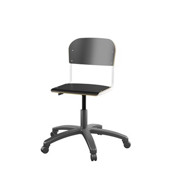 Matte FSC stol gas sh 38-51 cm lille sæde hvidt stel