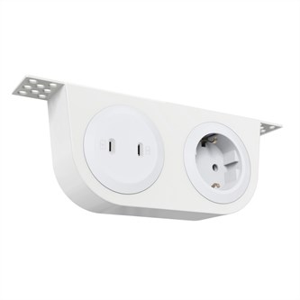 Powerdot med 1 stikkontakt + 2 USB-A